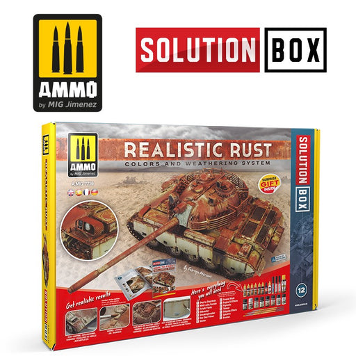 AMMO by Mig Jimenez A.MIG-7719 SOLUTION BOX: Realistic Rust Solution Box - Hobby City NZ