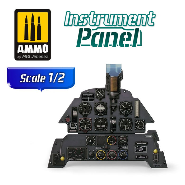 AMMO by Mig Jimenez A.MIG-8281 MESSERSCHMITT BF 109 E-3 - 1/2 SCALE INSTRUMENT PANEL (7674451230957)