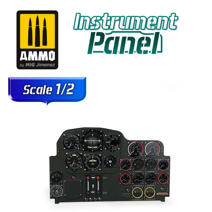 AMMO by Mig Jimenez A.MIG-8287 MESSERSCHMITT ME 262 A-1 - 1/2 SCALE INSTRUMENT PANEL (7674790641901)