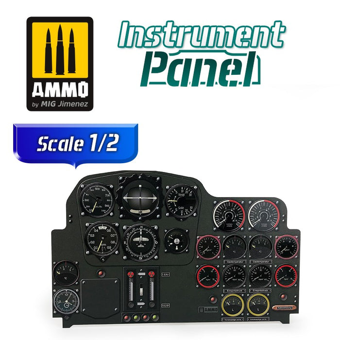 AMMO by Mig Jimenez A.MIG-8287 MESSERSCHMITT ME 262 A-1 - 1/2 SCALE INSTRUMENT PANEL (7674790641901)