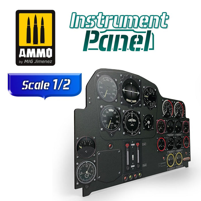 AMMO by Mig Jimenez A.MIG-8287 MESSERSCHMITT ME 262 A-1 - 1/2 SCALE INSTRUMENT PANEL (7674790641901)