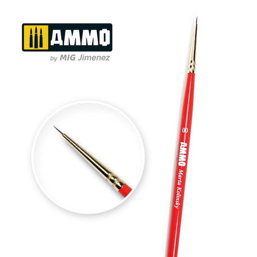 AMMO by Mig Jimenez A.MIG-8709 SIZE 00 AMMO MARTA KOLINSKY BRUSH (8170397597933)