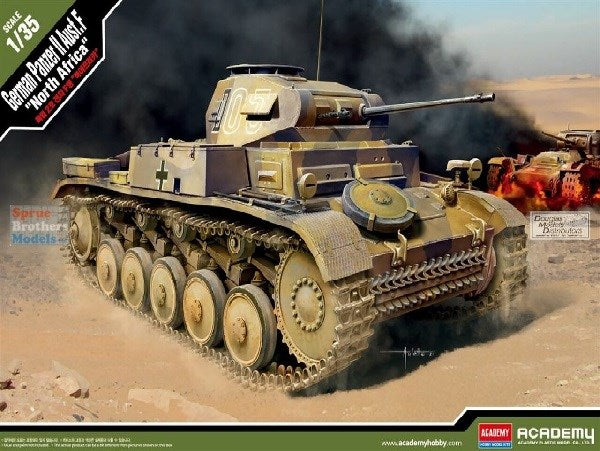 ACADEMY 13535 1/35 GERMAN PANZER II AUSF.F "NTH AFRICA" - Hobby City NZ