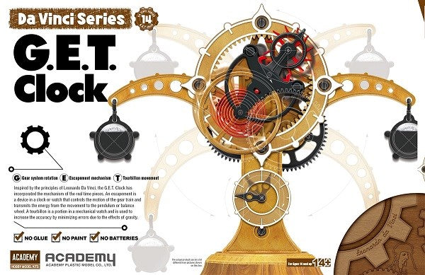 Academy 18185 G.E.T. Clock - Da Vinci Series No. 14 (Snap Kit) (8225541456109)
