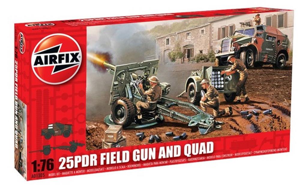 Airfix 01305 1/76 25PDR Field Gun/Quad - Hobby City NZ