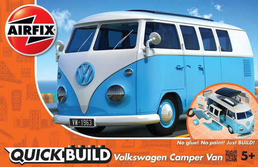 Airfix J6024 QUICK BUILD: Volkswagen Camper Van (Blue) (6663808221233)