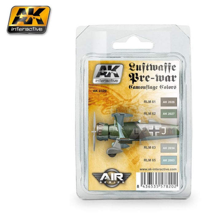 AK Interactive AK2320 LUFTWAFFE PRE WAR CAMO COLOURS (8346767851757)