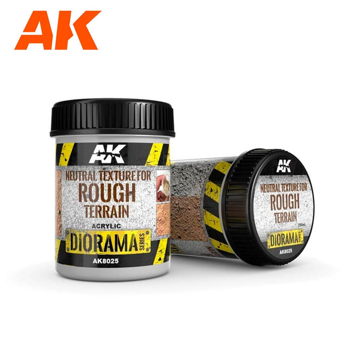 AK Interactive AK8025 TERRAINS ROUGH TEXTURE -250ML-ACRYLC BASE (8346769621229)