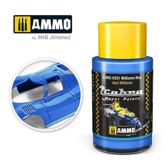 AMMO by Mig Jimenez A.MIG-0331 Cobra Motor Williams Blue Acrylic Paint - Hobby City NZ (8469603057901)