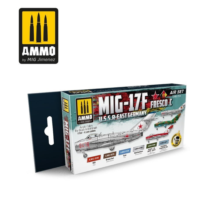 AMMO by Mig Jimenez A.MIG-7254 MIG-17F Fresco C U.S.S.R-East Germany Set (8470977872109)