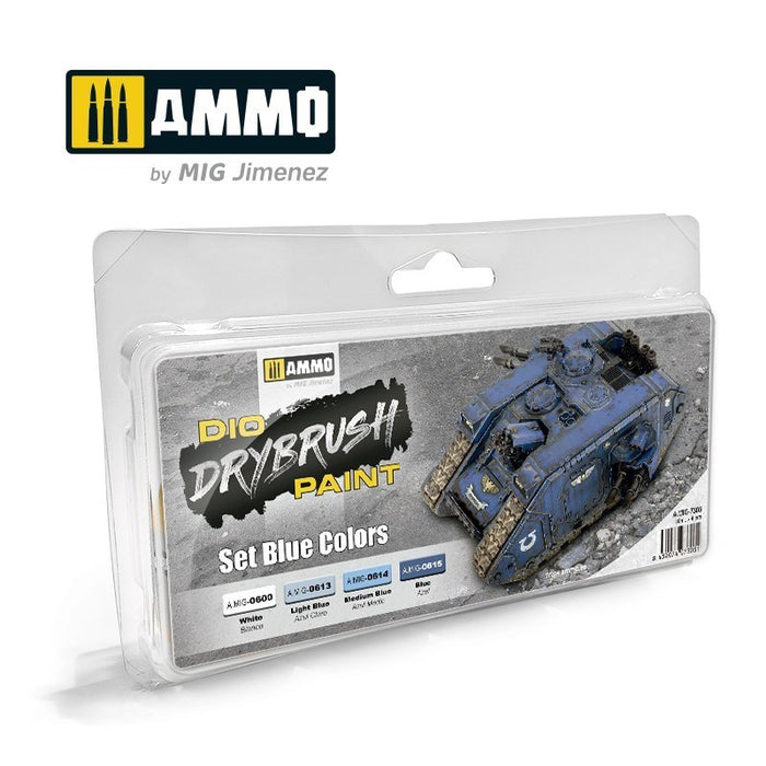 AMMO by Mig Jimenez A.MIG-7303 Drybrush Set Blue Colors (8470978298093)