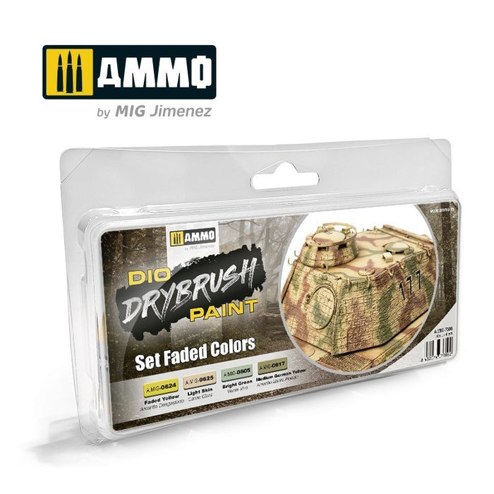 AMMO by Mig Jimenez A.MIG-7306 Drybrush Set Faded Colors (8470978593005)