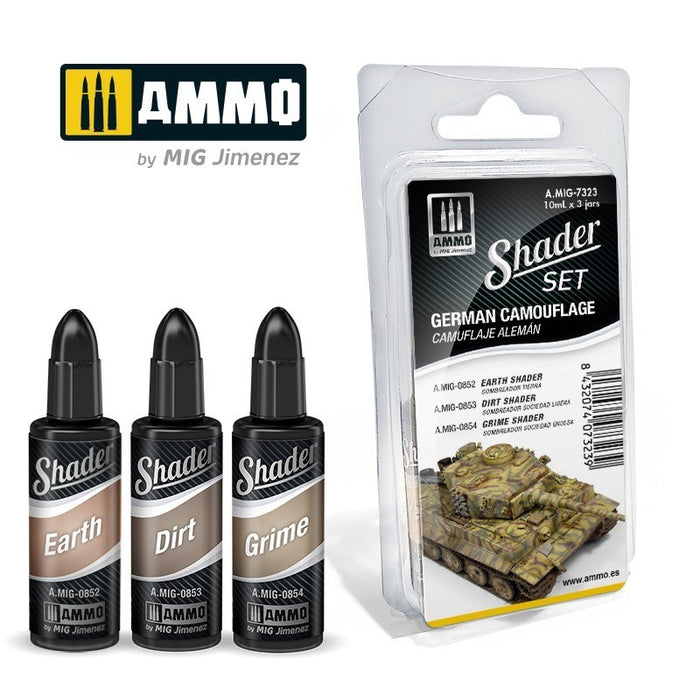 AMMO by Mig Jimenez A.MIG-7323 Shader Set German Camouflage - Hobby City NZ