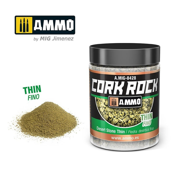 AMMO by Mig Jimenez A.MIG-8428 Terraform Cork Rock Desert Stone Thin Jar 100ml - Hobby City NZ