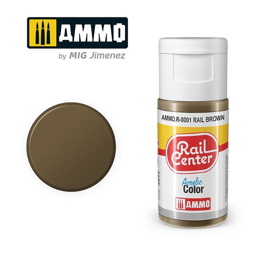 AMMO by Mig Jimenez AMMO.R-0001 Rail Center Rail Brown Acrylic Paint - Hobby City NZ