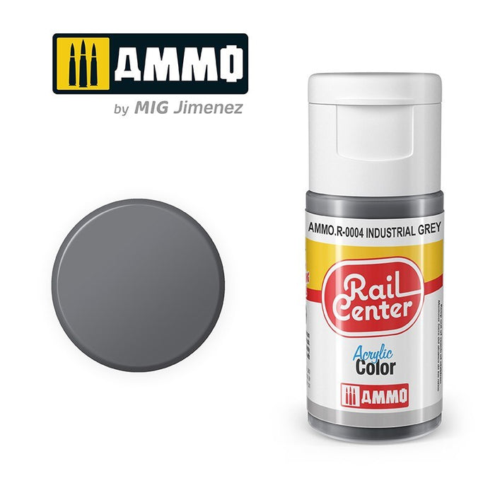 AMMO by Mig Jimenez AMMO.R-0004 Rail Center Industrial Grey Acrylic Paint (8470983246061)