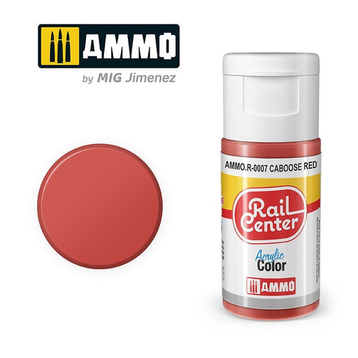 AMMO by Mig Jimenez AMMO.R-0007 Rail Center Caboose Red Acrylic Paint (8470983377133)