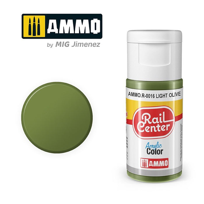 AMMO by Mig Jimenez AMMO.R-0016 Rail Center Light Olive Acrylic Paint (8470983737581)