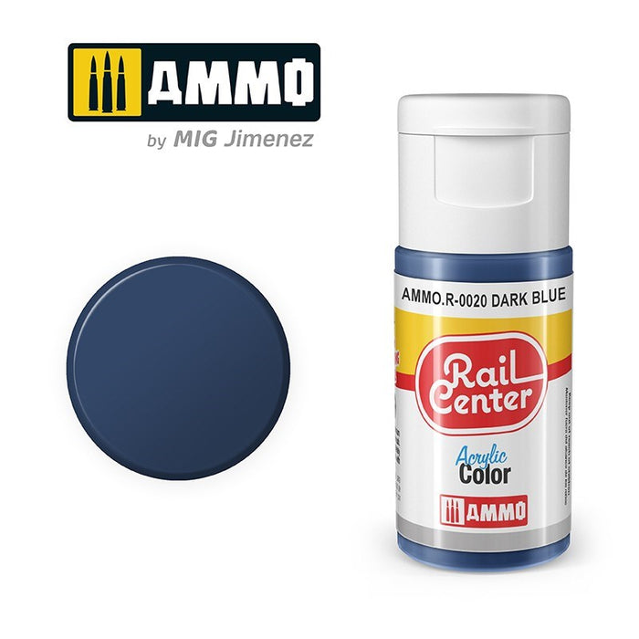 AMMO by Mig Jimenez AMMO.R-0020 Rail Center Dark Blue Acrylic Paint (8470983901421)