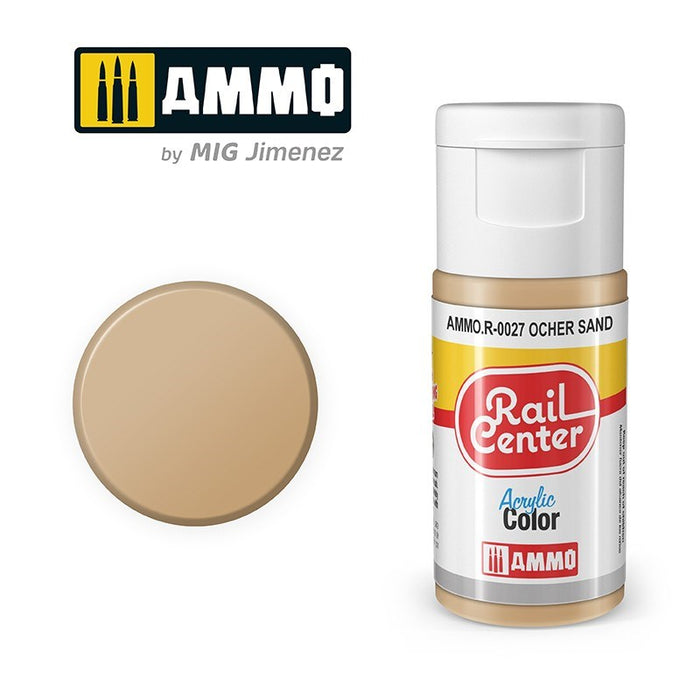 AMMO by Mig Jimenez AMMO.R-0027 Rail Center Ochre Sand Acrylic Paint (8470984261869)