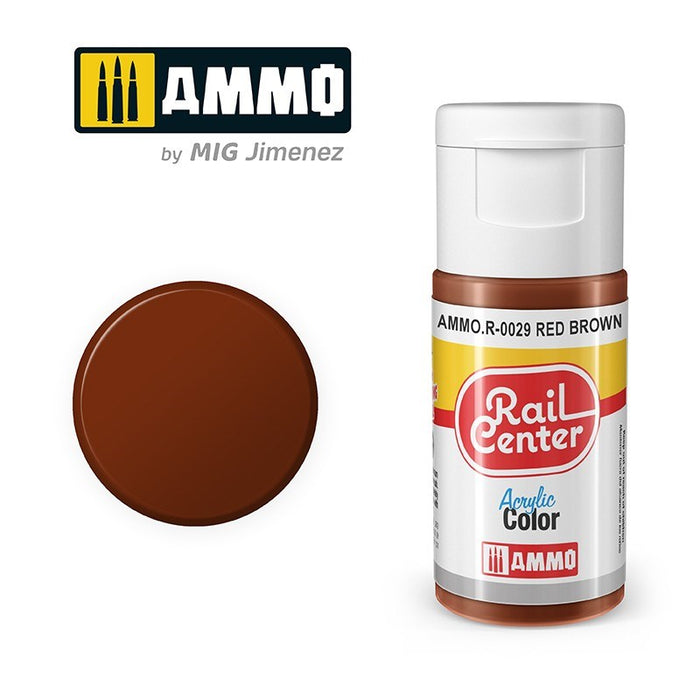 AMMO by Mig Jimenez AMMO.R-0029 Rail Center Red Brown Acrylic Paint (8470984327405)