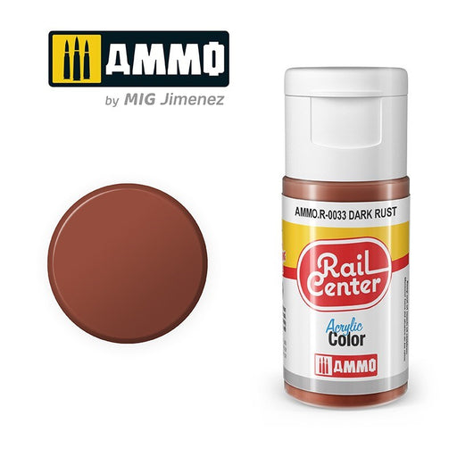 AMMO by Mig Jimenez AMMO.R-0033 Rail Center Dark Rust Acrylic Paint (8470984458477)