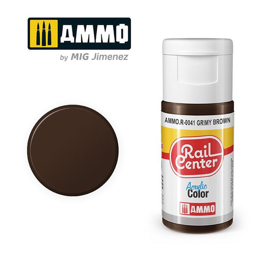 AMMO by Mig Jimenez AMMO.R-0041 Rail Center Grimy Brown Acrylic Paint - Hobby City NZ