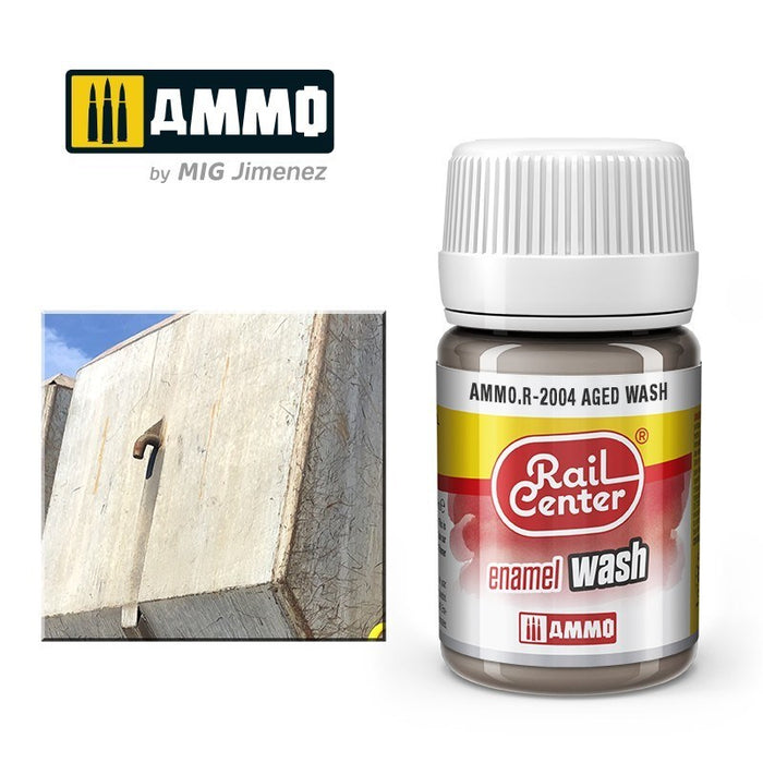 AMMO by Mig Jimenez AMMO.R-2004 Rail Center Aged Wash 35ml - Hobby City NZ (8470986653933)