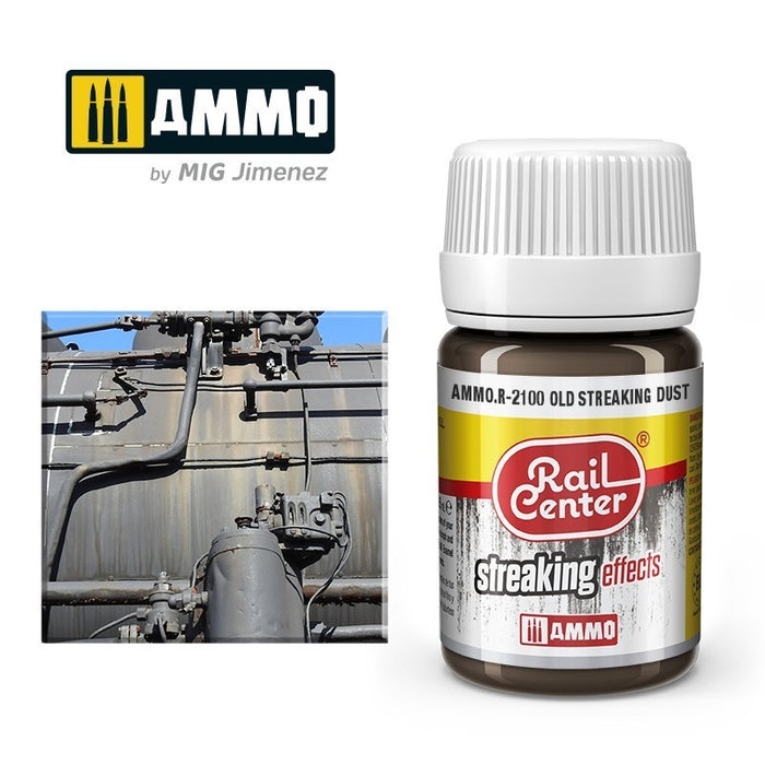 AMMO by Mig Jimenez AMMO.R-2100 Rail Center Old Streaking Dust 35ml (8470986752237)