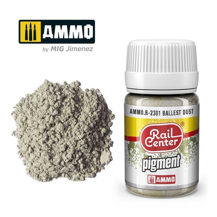 AMMO by Mig Jimenez AMMO.R-2301 Rail Center Pigment Ballast Dust 35ml (8470987669741)