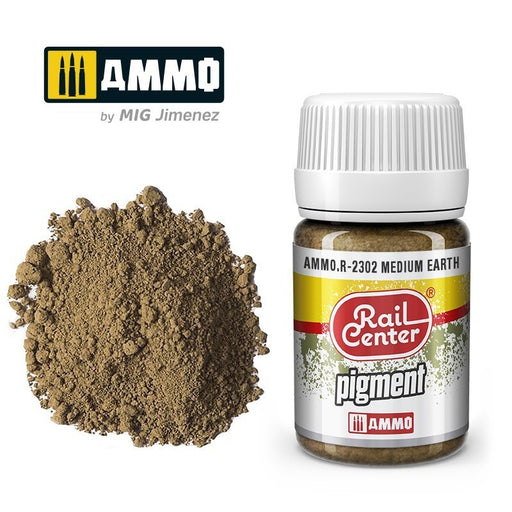 AMMO by Mig Jimenez AMMO.R-2302 Rail Center Pigment Medium Earth 35ml (8470987768045)