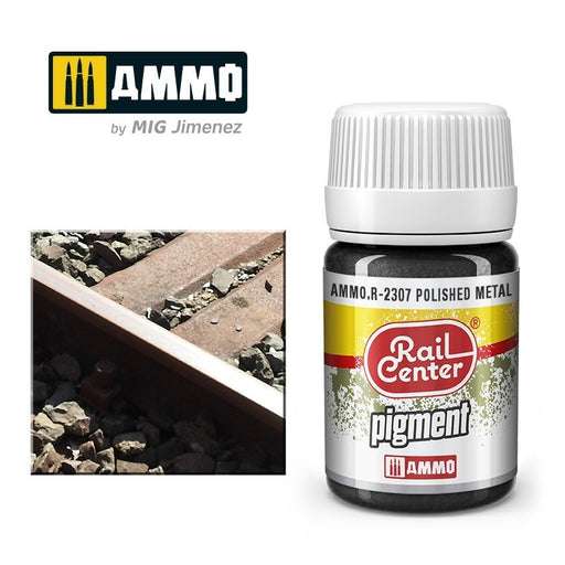 AMMO by Mig Jimenez AMMO.R-2307 Rail Center Pigment Polished Metal 35ml (8470987964653)