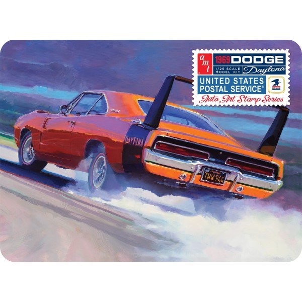 AMT 1232 1/25 1969 Dodge Charger Daytona - US Postal Service (8525537706221)