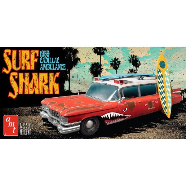 AMT 1242 1/25 1959 Cadillac Ambulance - Surf Shark - Hobby City NZ (8324811817197)