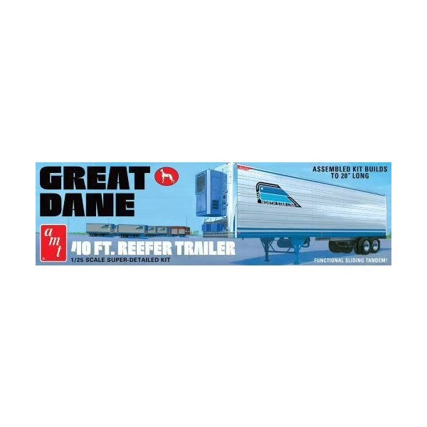 AMT 1249 1/25 Great Dane 40ft Reefer Trailer - Functional Sliding Tandem (8120461164781)