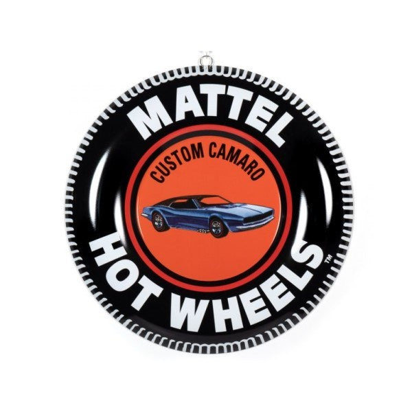 Auto World AWAC002 Tin Wall Sign 12" - Hot Wheels Redline Collector Button (7710130274541)