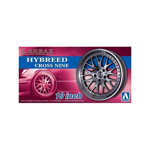 Aoshima 06114 1/24 K-Break Hybreed Cross Nine 19-Inch - Wheels and Tires (2 Pairs) (8278293250285)