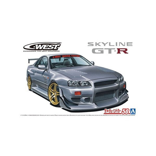 Aoshima 06149 1/24 2002 C-WEST Nissan BNR34 Skyline GT-R (8191632507117)