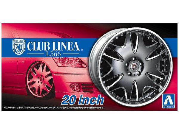 xAoshima 1/24 RIMS & TIRES "CLUB LINEA L566 20" - Hobby City NZ (8278222602477)