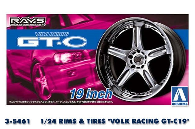 Aoshima 5461 #70  RIMS & TIRES "VOLK RACING GT-C19" (8346770768109)