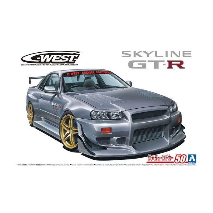 Aoshima 6149 1/24 C-WEST BNR34 Nissan Skyline GT-R '02 (8294597132525)