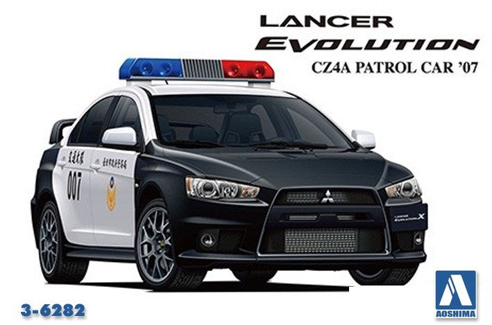 Aoshima 6282 1/24 MITSI LANCER EVO-X TAIPEI POLICE (8346759332077)