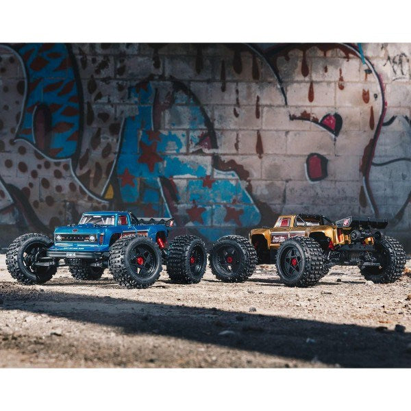 ARRMA 4410V2T2 1/10 OUTCAST 4X4 4S V2 BLX Stunt Truck RTR Blue (7802297942253)