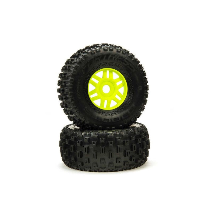 Arrma 550068 dBoots 'Fortress' Tyre Set Glued Green (Pair) (8324284154093)