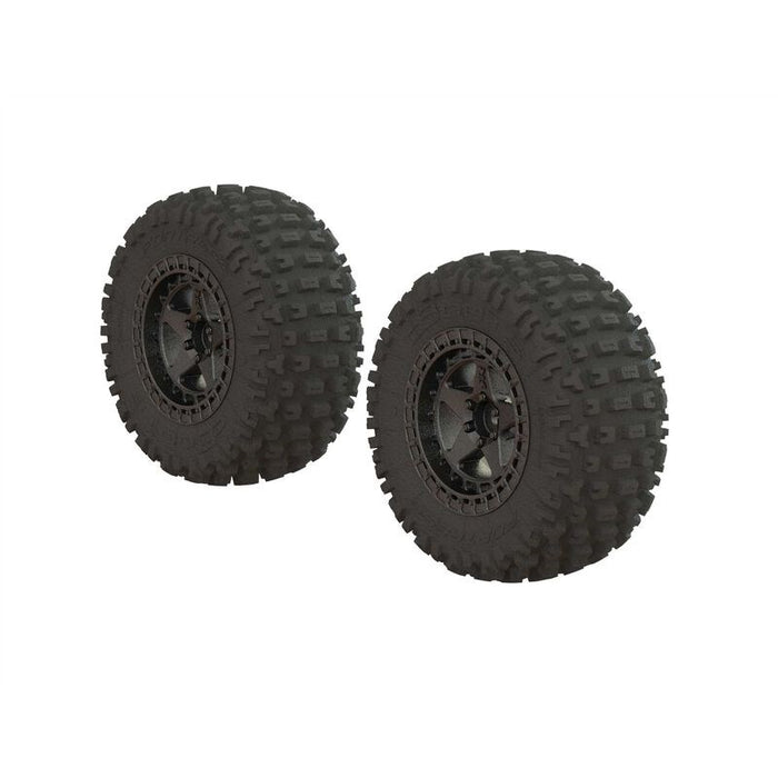 Arrma ARA550087 dBoots FORTRESS SC Tire Set Glued - Gun Metal (2pcs) - Hobby City NZ (8324273668333)