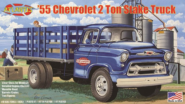 Atlantis Models CH1401 1/48 1955 Chevrolet 2 ton Stake Truck - Hobby City NZ (7724228935917)