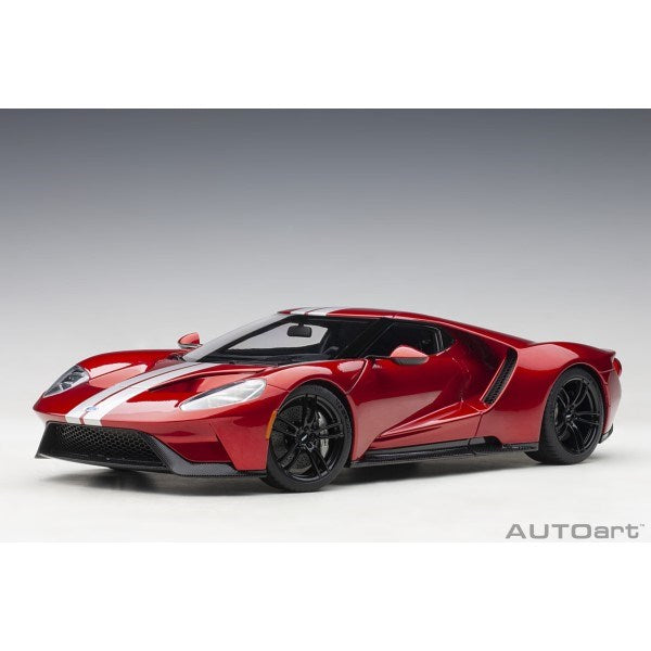 AUTOart 72943 1/18 Ford GT 2017 (Liquid Red/Silver Stripes) (7460885954797)