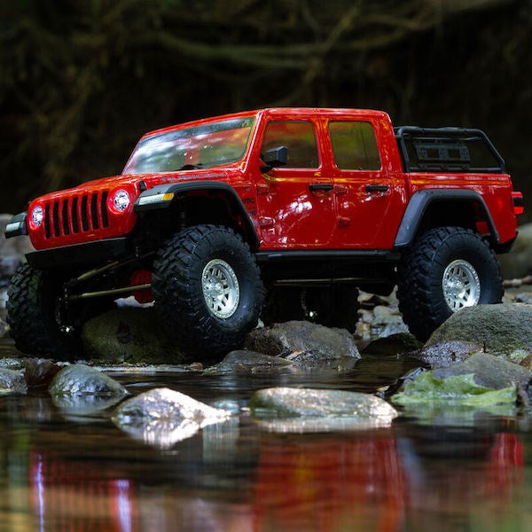 zAxial AXI03006T2 1/10 SCX10 III Jeep JT Gladiator Rock Crawler with Portals RTR (Red) (4797593681969)