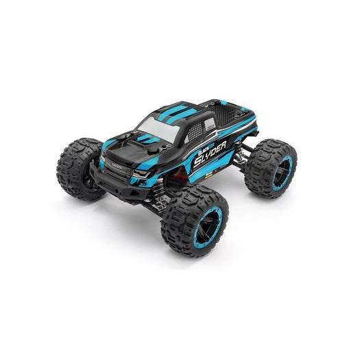 BlackZon 540104 1/16 4WD Slyder MT Electric Monster Truck RTR - Blue (8120468242669)