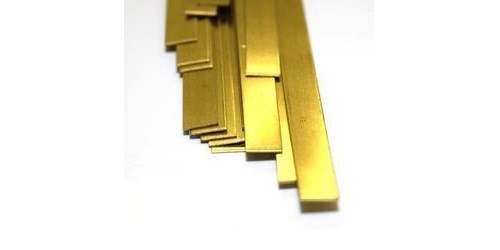 K&S 8234 Brass Strip 0.016 x 2 x 12" - 1 Piece - Hobby City NZ